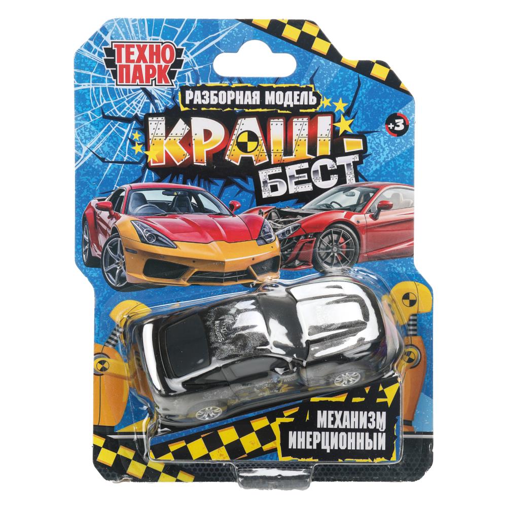 Машина "Краш фест" 7,5 см. инерция, черный, Технопарк ZY1253959-R