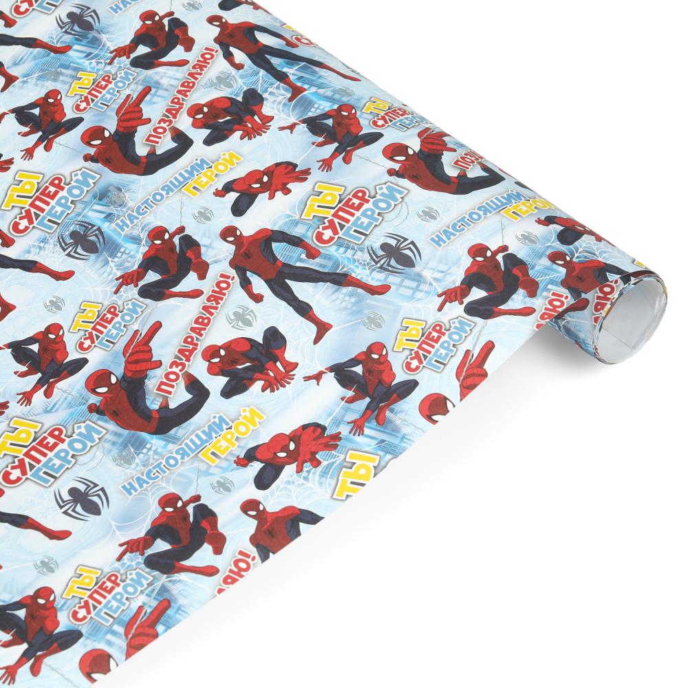 Упаковочная бумага глянцевая "Супергерой", 70х100, рулон 1 шт. Чудо праздник WP-114559-SM