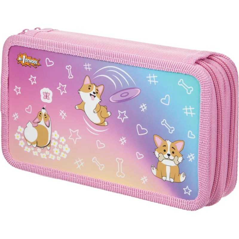 Пенал Комус Класс Corgi time 2 отд.ламинат, софт тач, 190x110 мм, ПКК 11-6 1557060