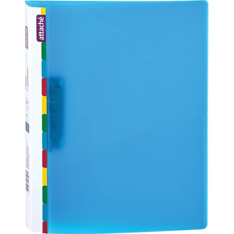 Папка с зажимом Attache Diagonal А4 0.6 мм синяя (до 150 листов) 391371