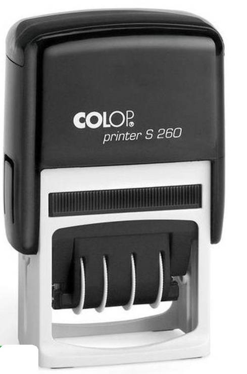 Датер автоматический со свободным полем Colop S260 (пластиковый, 24х45 мм, шрифт 4 мм) 218983