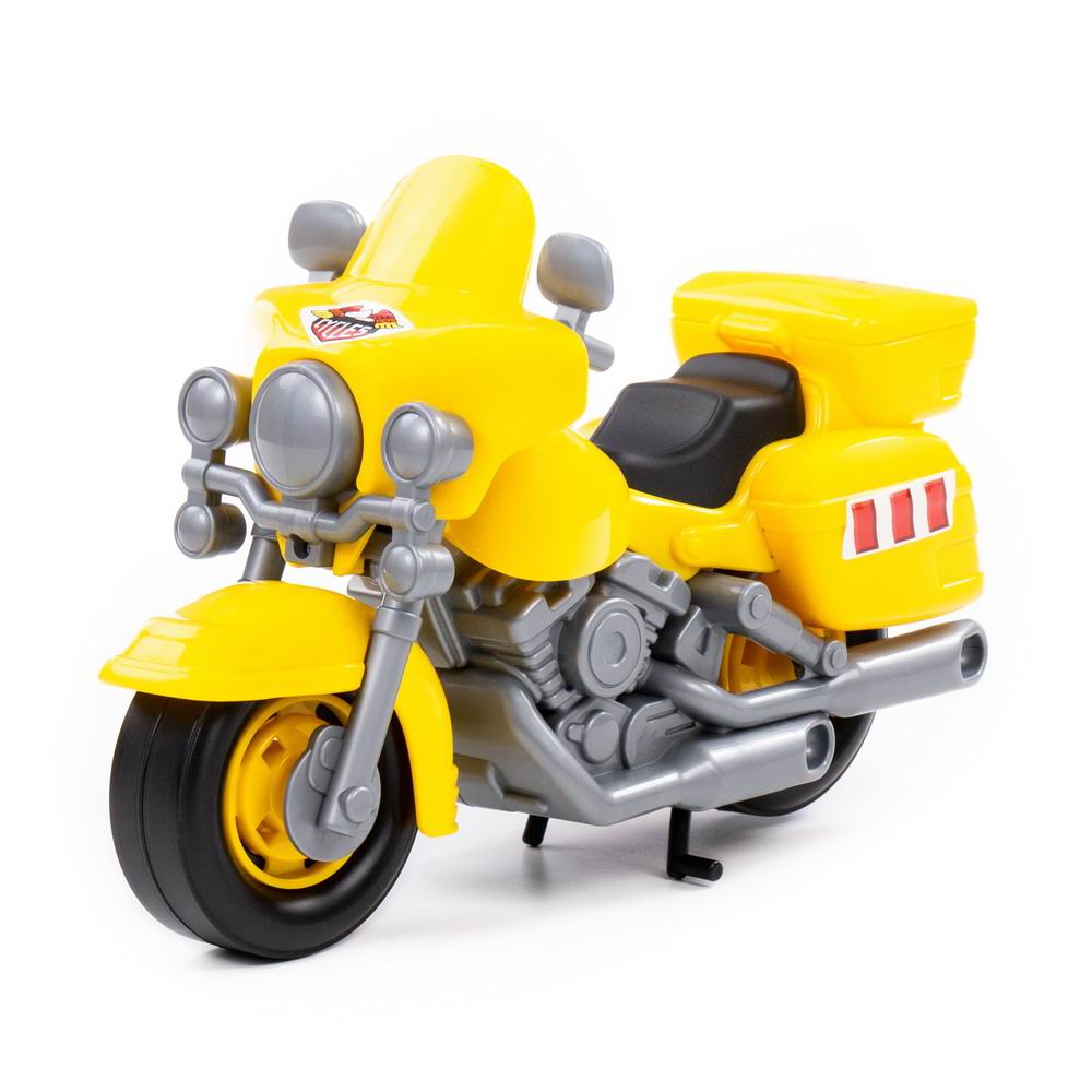 Мотоцикл Полесье полицейский "Харлей" жёлтый, 27,5х12х19,5 см П-8947/жёлтый