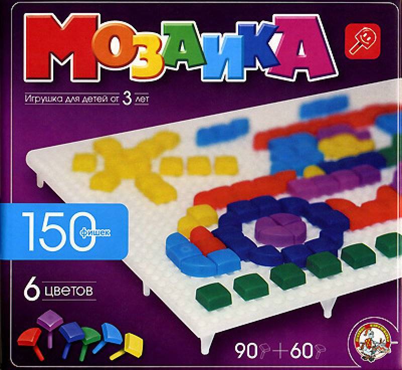 Фигурная мозаика, 6 цветов, 150 элементов Десятое Королевство 00966ДК