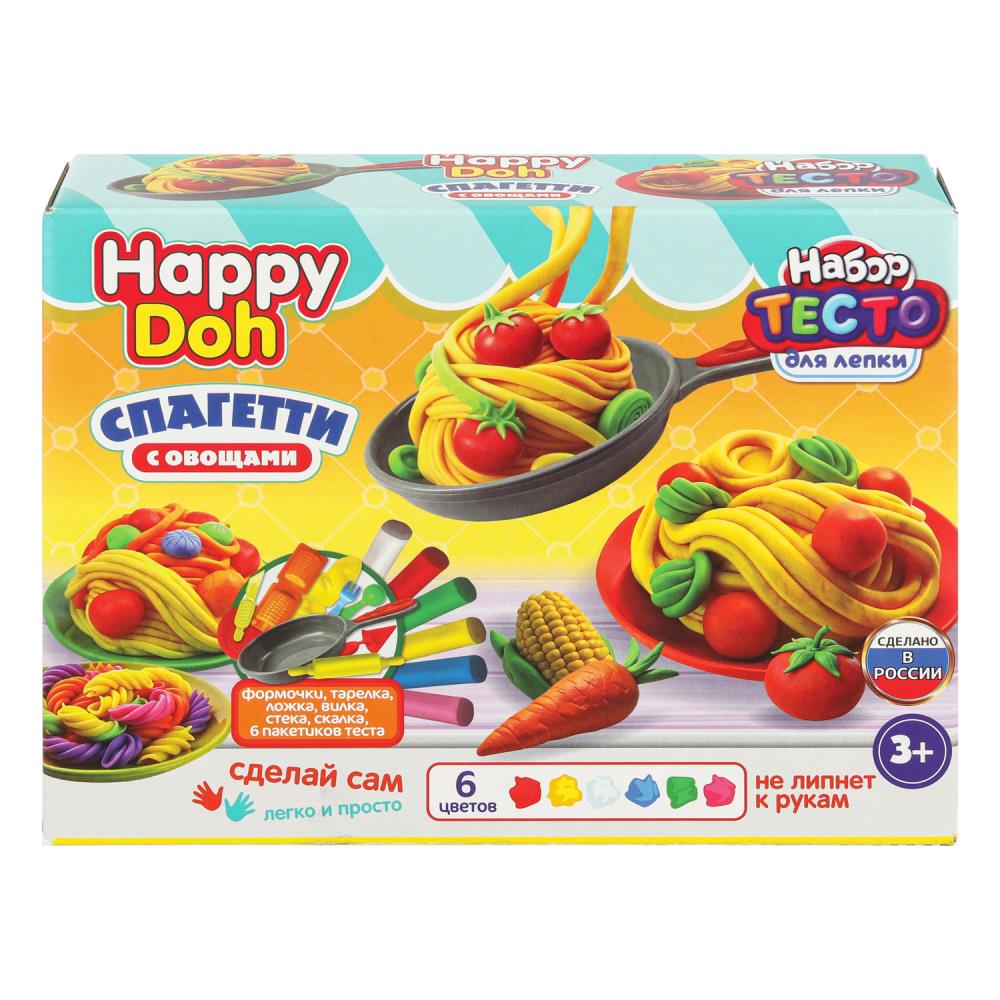 Набор для лепки с формочками Спагетти, 24 см, Happy Doh HAPPY DOH PDSET-125602-MAC