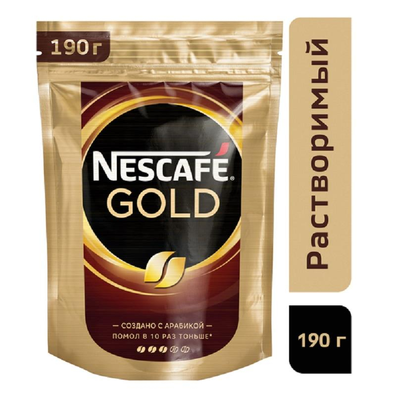 Кофе Nescafe Gold раств.субл.190г дой-пак 1018285