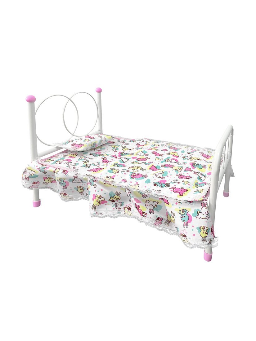 Кроватка для кукол Зайчики 44*26*33 см, металл Yako Toys M1418-18F