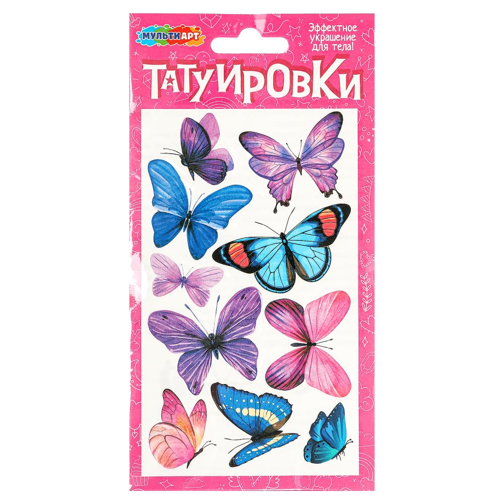 Тату "Бабочки" 1 лист MultiArt TATTOO-122110