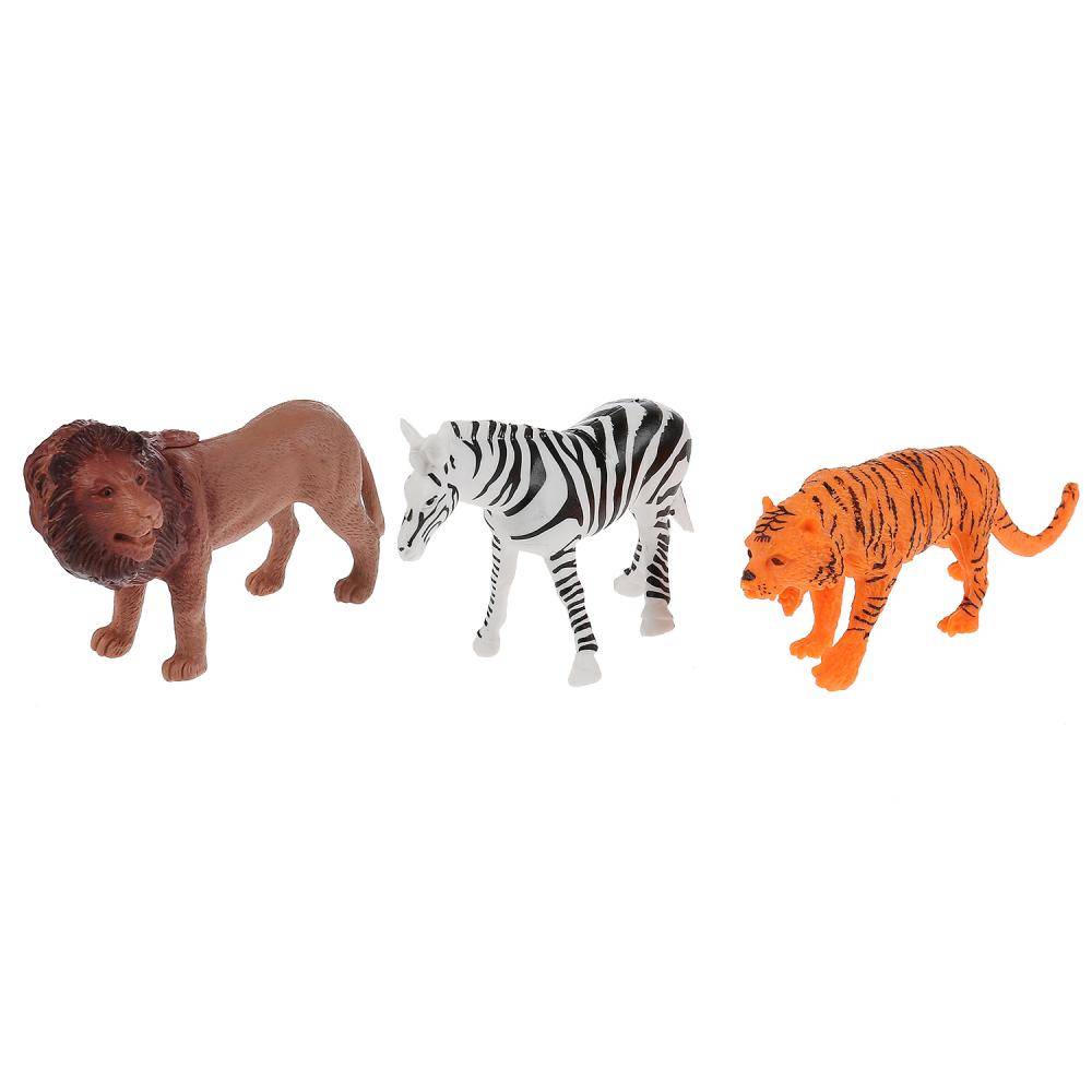 Игрушка пластизоль "Животные Африки"(жираф, гепард, слоненок) Играем вместе B1358379-R