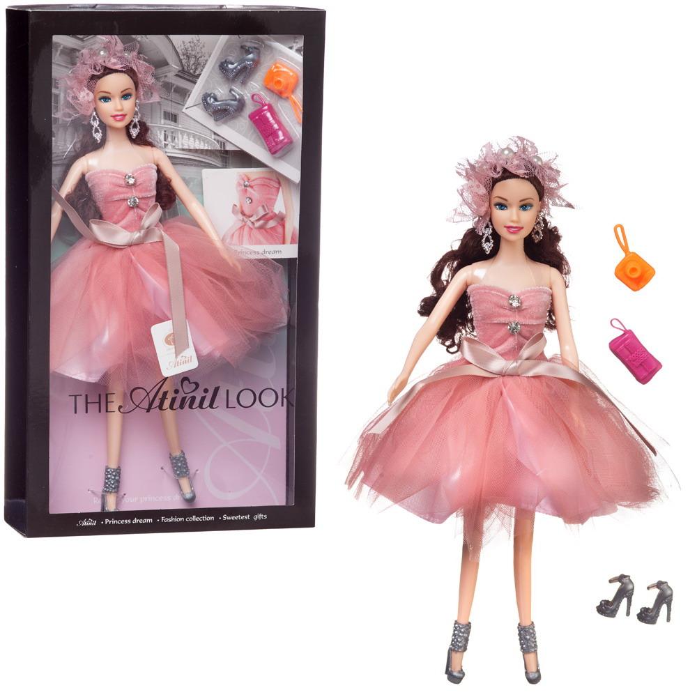 Кукла Junfa Atinil Модный показ (в розовом платье с воздушной юбкой) в наборе с аксесс. 28см WJ-21560/2