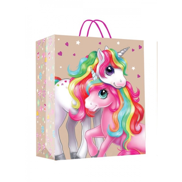 Пакет подарочный размер Ml, 22х31х10 см. крафт Чудо праздник PML-112328-UK1