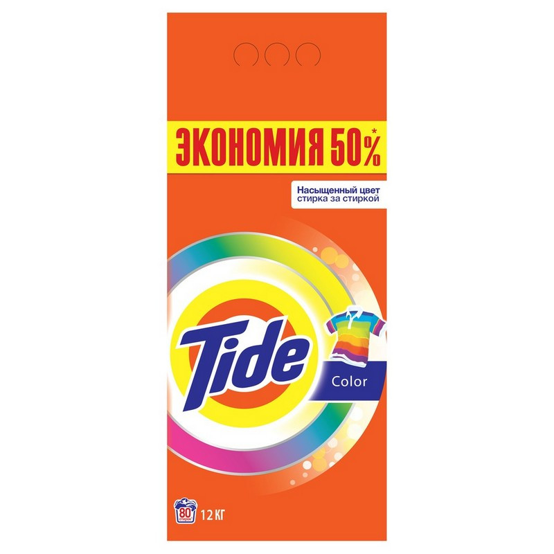 Порошок стиральный Tide Аква Пудра Color автомат 12кг д/цветного белья 985020