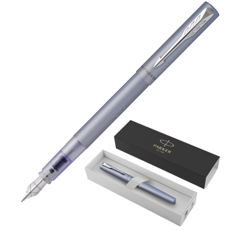 Ручка перьевая Parker Vector XL 2159750, корп.серебр., тонкая,  в подар.уп 1496330