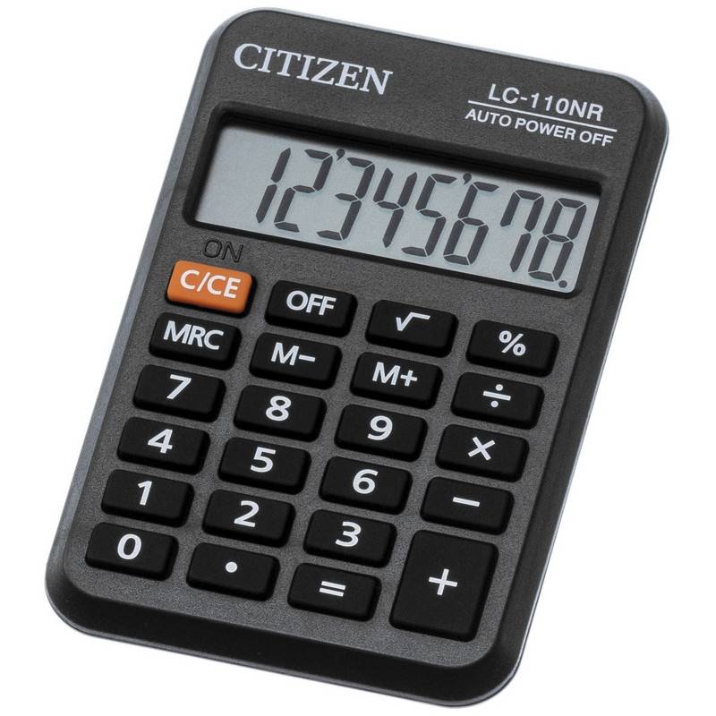 Калькулятор карманный Citizen LC-110NR 8-разрядный 186963