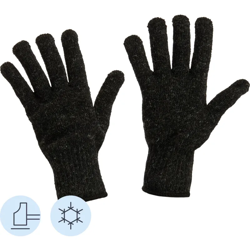 Перчатки защитные трикотажные КОМУС утепленные цв. черный (5 пар/уп) 2098944