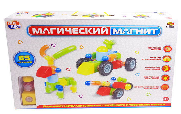 Детский конструктор "Магический магнит" 65 деталей Abtoys PT-00830