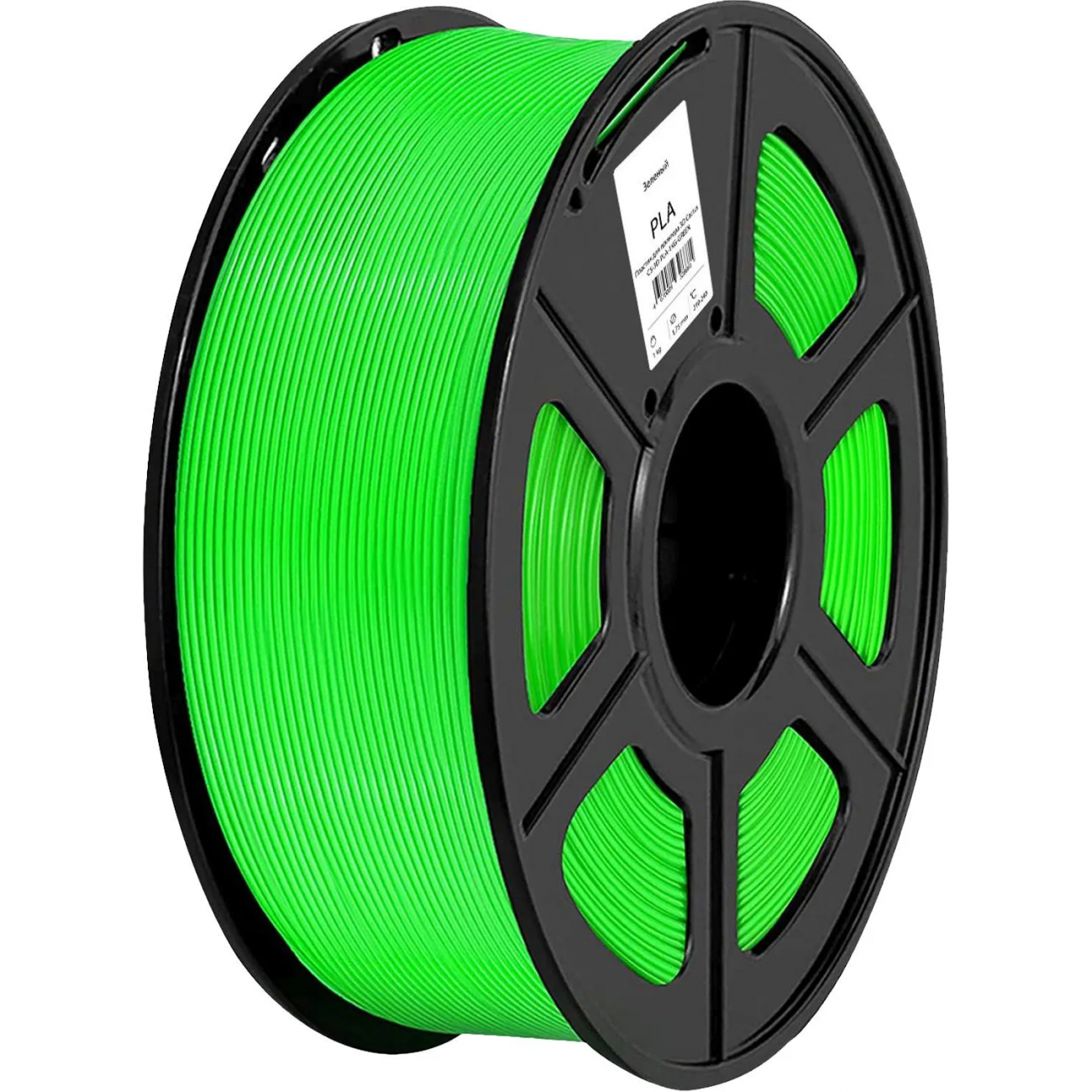 Пластик д/принтера Cactus CS-3D-PLA-1KG-GREEN PLA/1.75мм/1кг/326м/зеленый 2303508