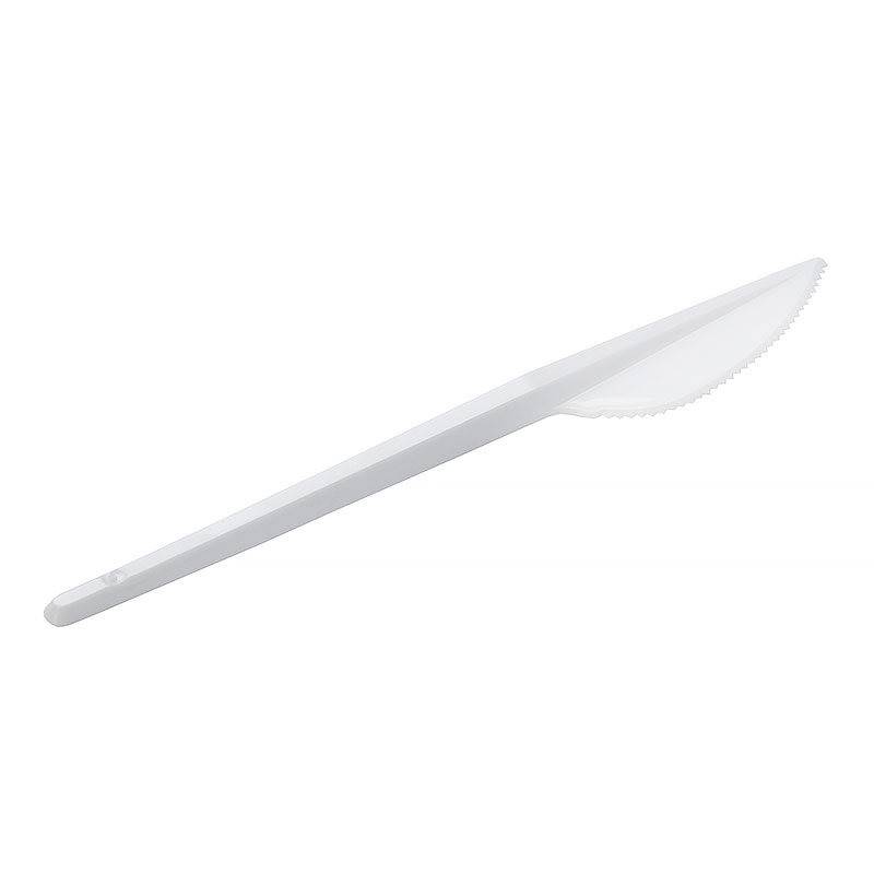 Нож одноразовый Комус белый 165 мм 100 штук в уп 301949