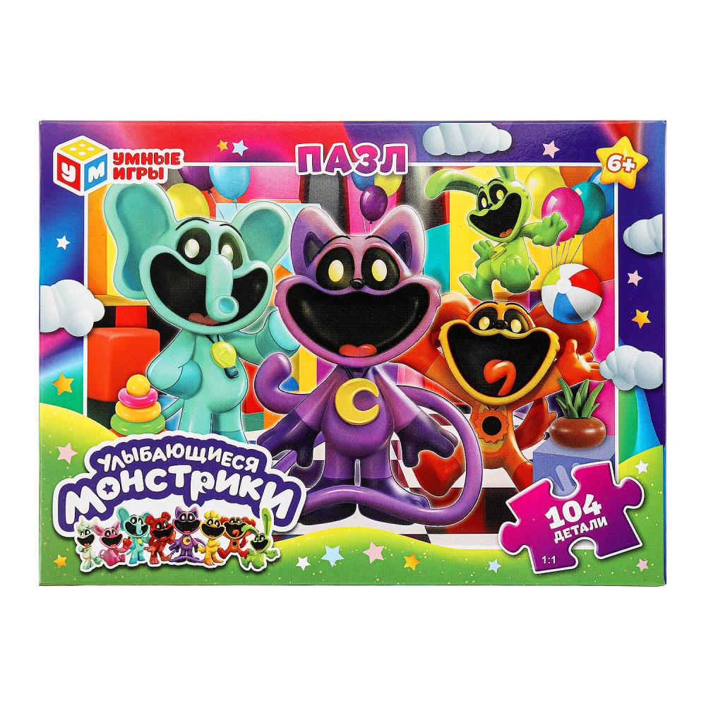 Пазл Улыбающиеся монстрики, 104 детали Умные игры 4660254471320