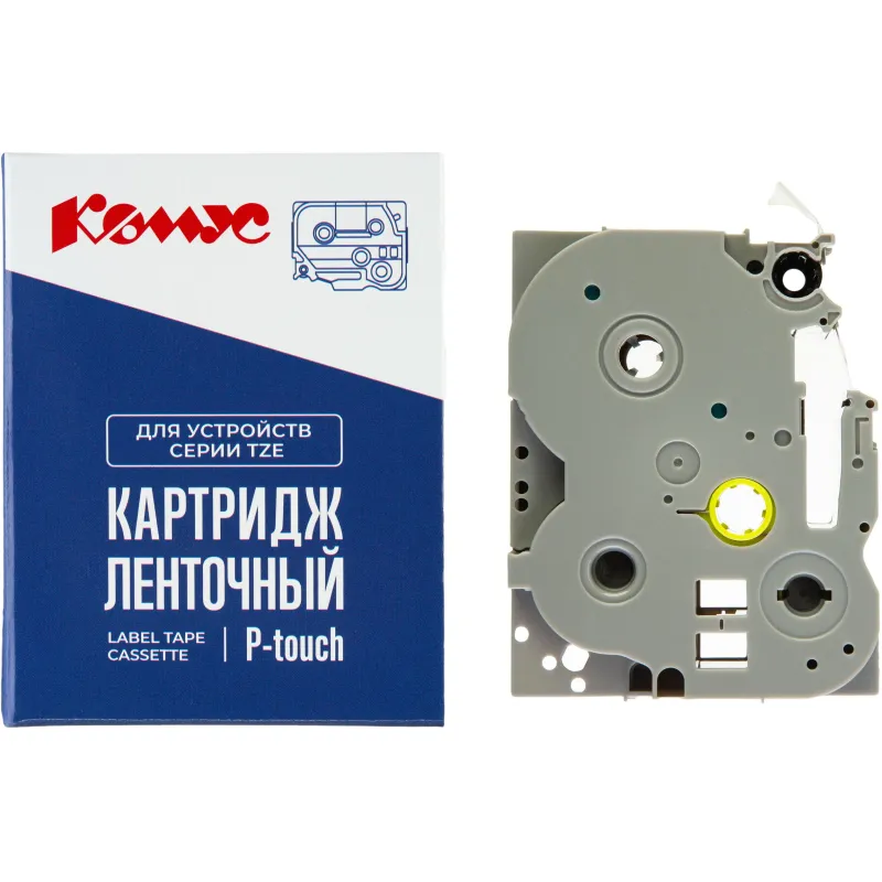 Картридж Комус TZE-521(Brother TZE-521 черный на синем,9мм/8м) 1944141 RL-B-T521P-BK/BL-9MM*8M