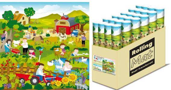 Коврик в рулоне "Сельская жизнь" 92*92см 3006R Яигрушка 59836