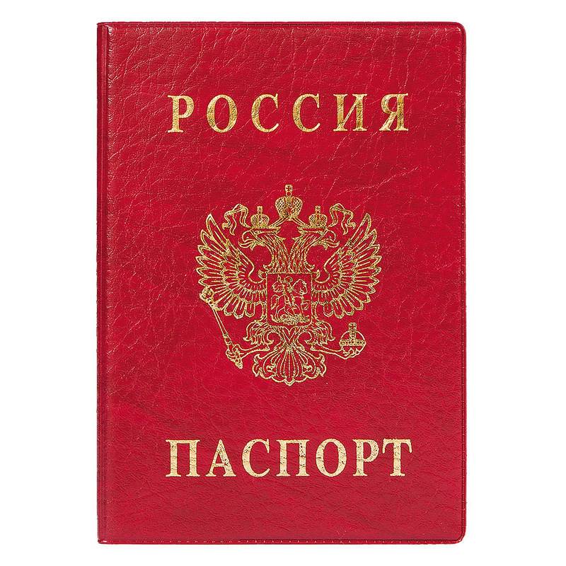 Обложка для паспорта ДПС из ПВХ красного цвета (2203.В-102) 723916