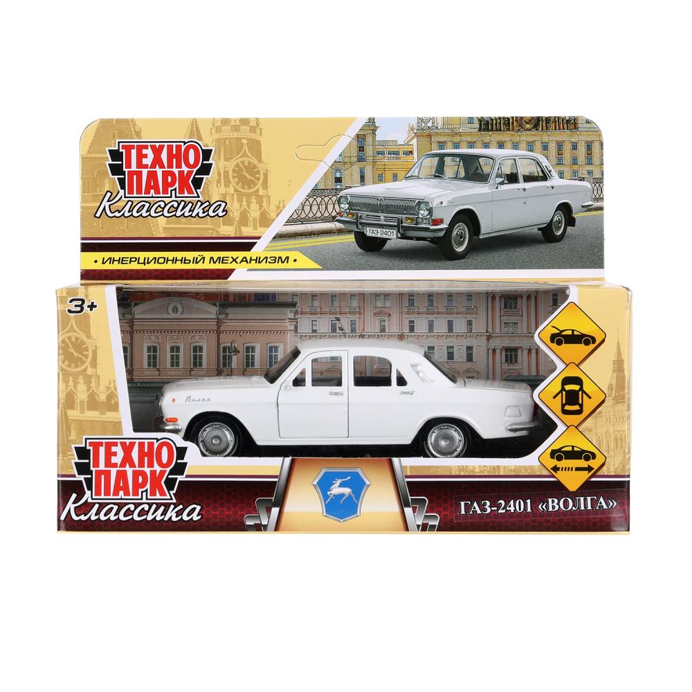Машина металлическая Газ-2401 Волга, 12 см. белый, Технопарк 2401-12-WH (72)
