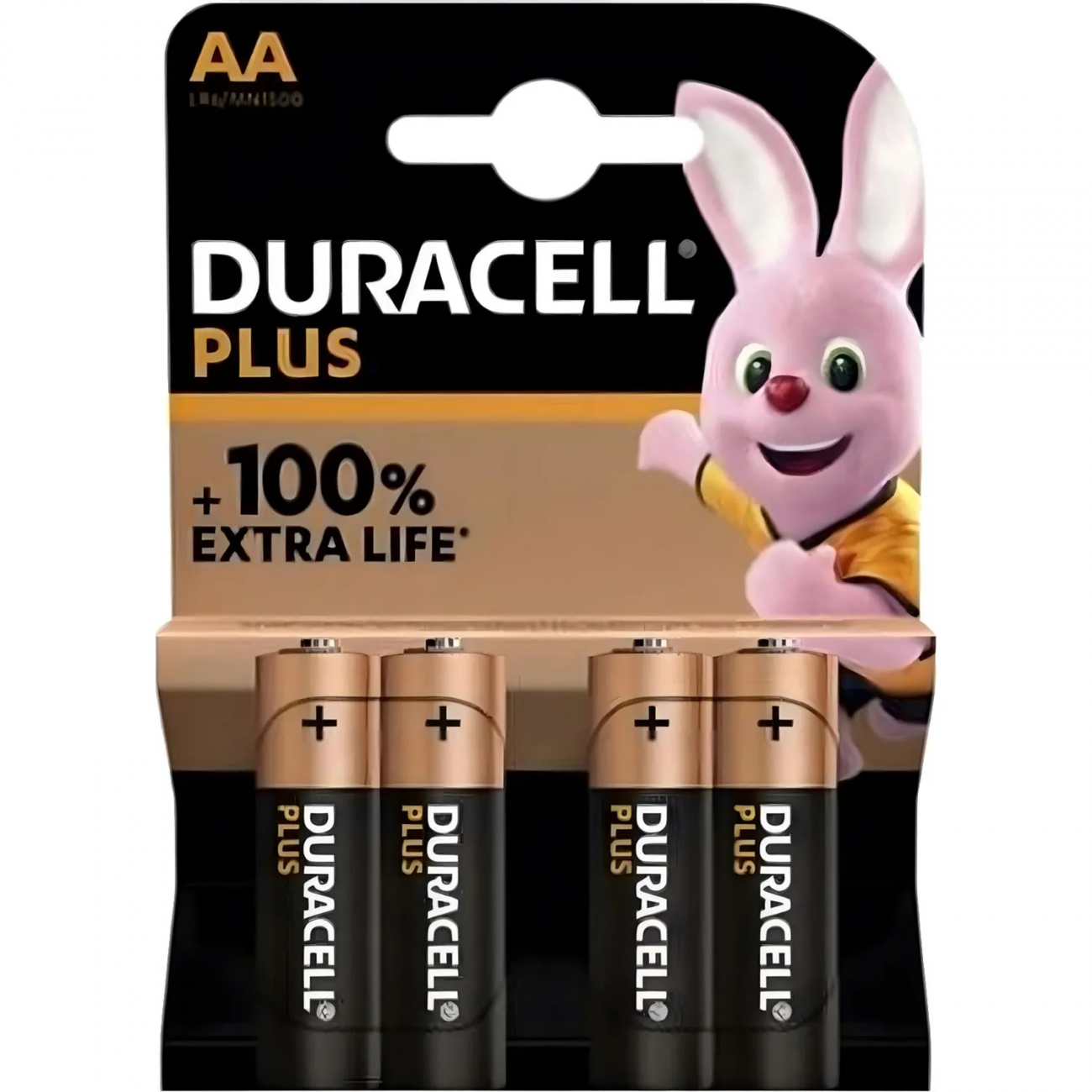 Батарейка DURACELL PLUS AA BL4 (4шт/уп) 2338492 RPL00667