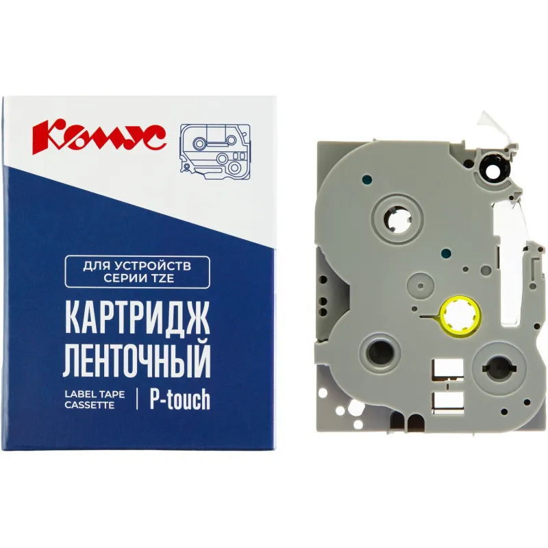 Картридж Комус TZE-425(Brother TZE-425 белый на красном,9мм/8м) 1944152 RL-B-T425P-WT/RE-9MM*8M