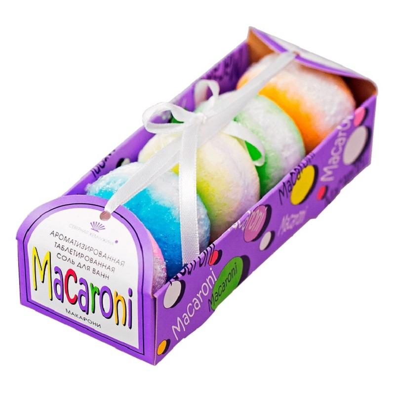 Соль д/ванн ароматизированная таблетированная Macaroni 300г 5штx60гр/уп Лотос-М 1546027 ПР-4750