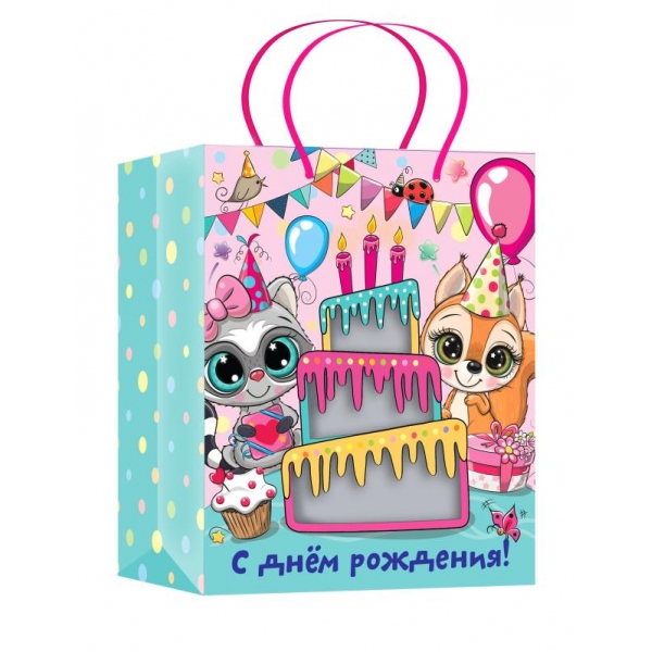 Пакет подарочный с окошком, детский, размер M Чудо праздник PWM-113274-AN