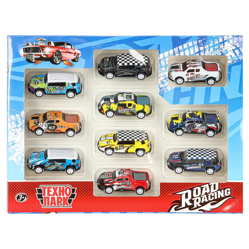 Машина металлическая "Роад Рейсинг" набор Суперкар, 6,8 см. 10 шт.(в асс) Технопарк RR-SET-0177-R