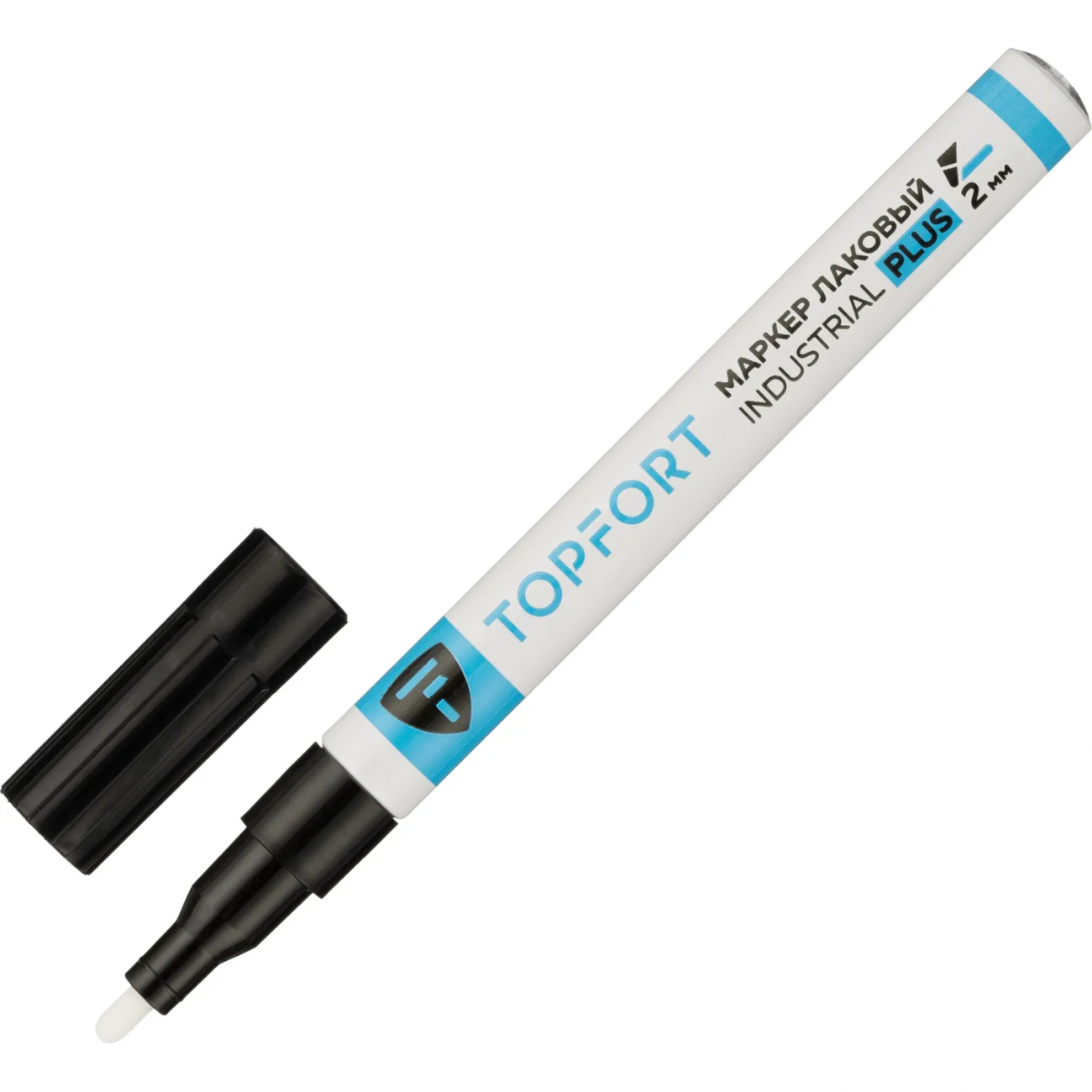 Маркер лаковый Topfort Industrial Plus 2 мм черный 2096982