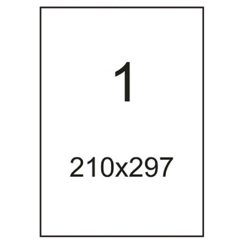 Этикетки самоклеящиеся Office Label эконом 210x297 мм белые (1 шта на л А4, 100 л в уп) 774467