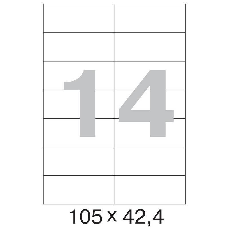 Этикетки самоклеящиеся Office Label эконом 105х42.4 мм белые (14 шт на л А4, 50 л в уп) 1222155
