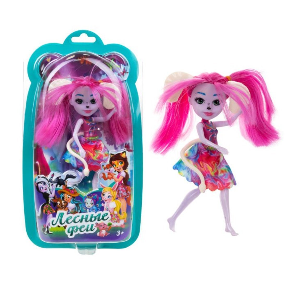 Кукла, Лесные Феи с розовыми волосами 16 см 1Toy Т24013