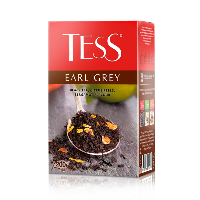 Чай Tess Earl Grey листовой черный с добавками, 200г 1349-12 1221751