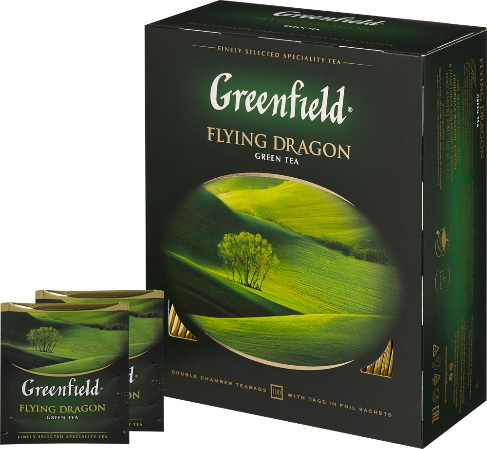 Чай Greenfield Flying Dragon зеленый фольгир.100пак/уп 0585-09 Т 999535