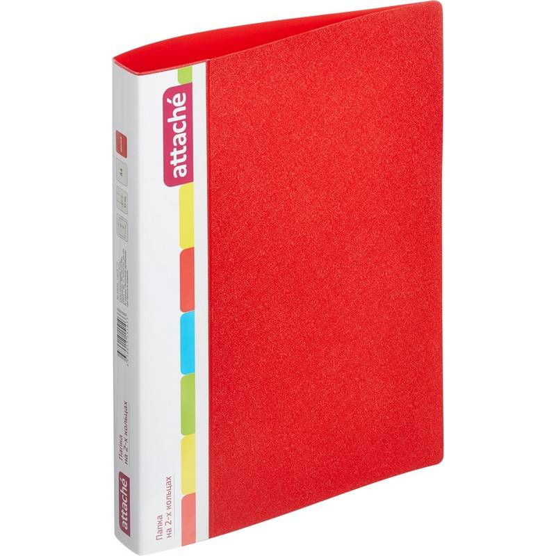 Папка на 2-х кольцах Attache 32 мм красная до 150 листов 639769