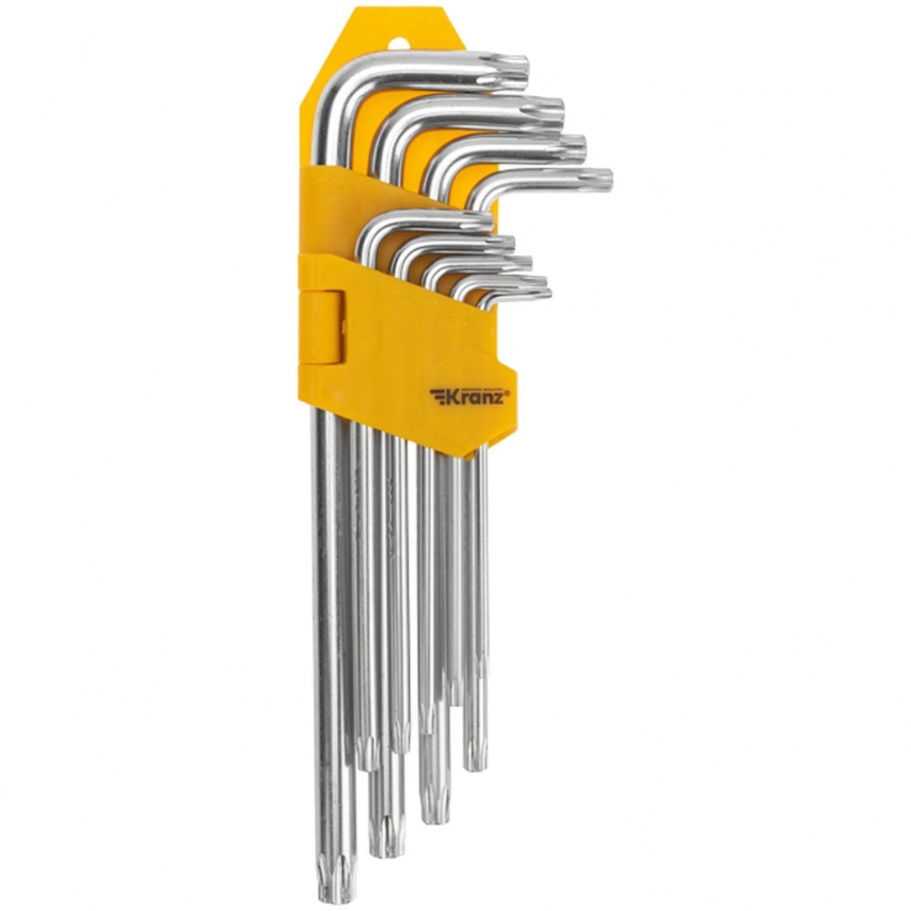 Набор ключей имбус.Tamper-Torx KRANZ 9шт ТТ10-50 закал. удл ник. KR-12-5221 2381303