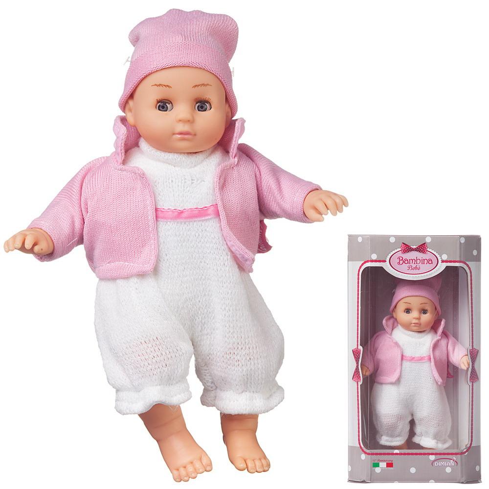 Кукла Dimian Bambina Bebe Пупс в вязаном бело-розовом костюмчике, 20 см BD1651-M37/w(6)