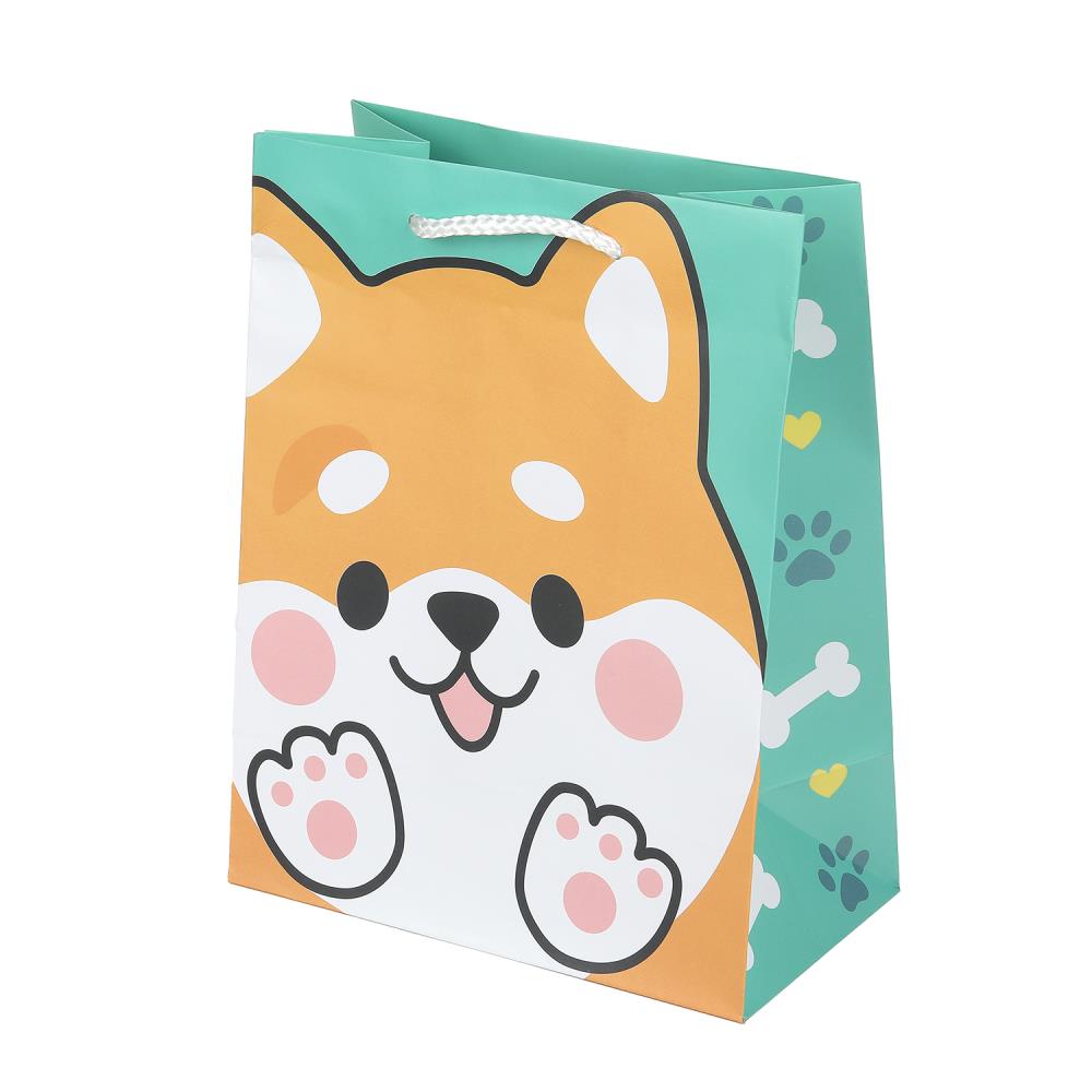 Пакет подарочный матовый М, "Корги", 140 гр/м Чудо праздник PM-108850-C1HB (144)