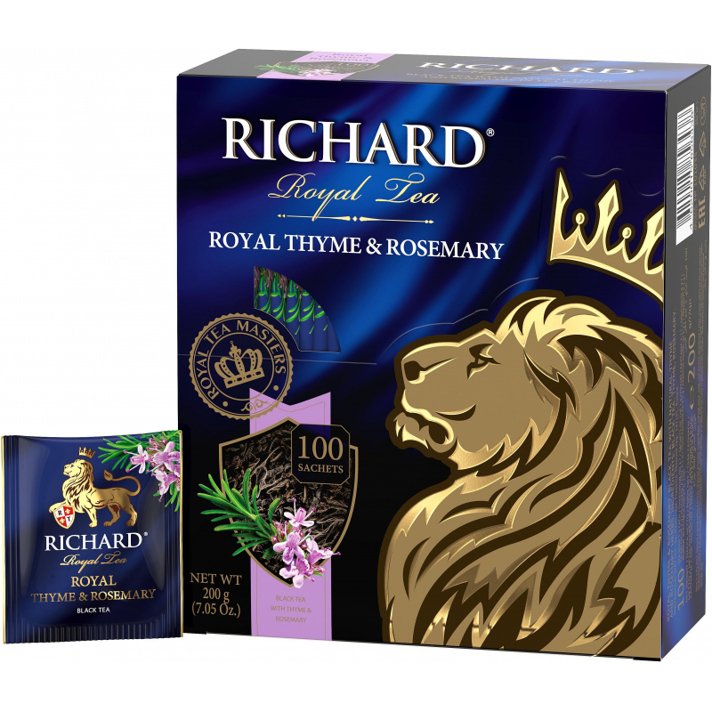 Чай Richard Royal Thyme & Rosemary,черный, 100шт/уп (сашет) 1428090