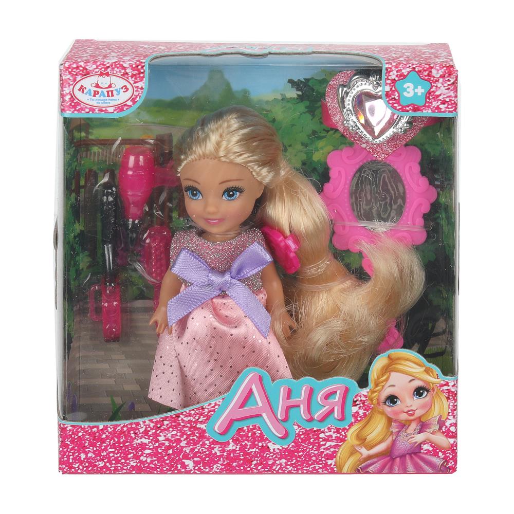 Кукла Аня, 12 см. с аксессуарами Карапуз ANNA-SET1-BB