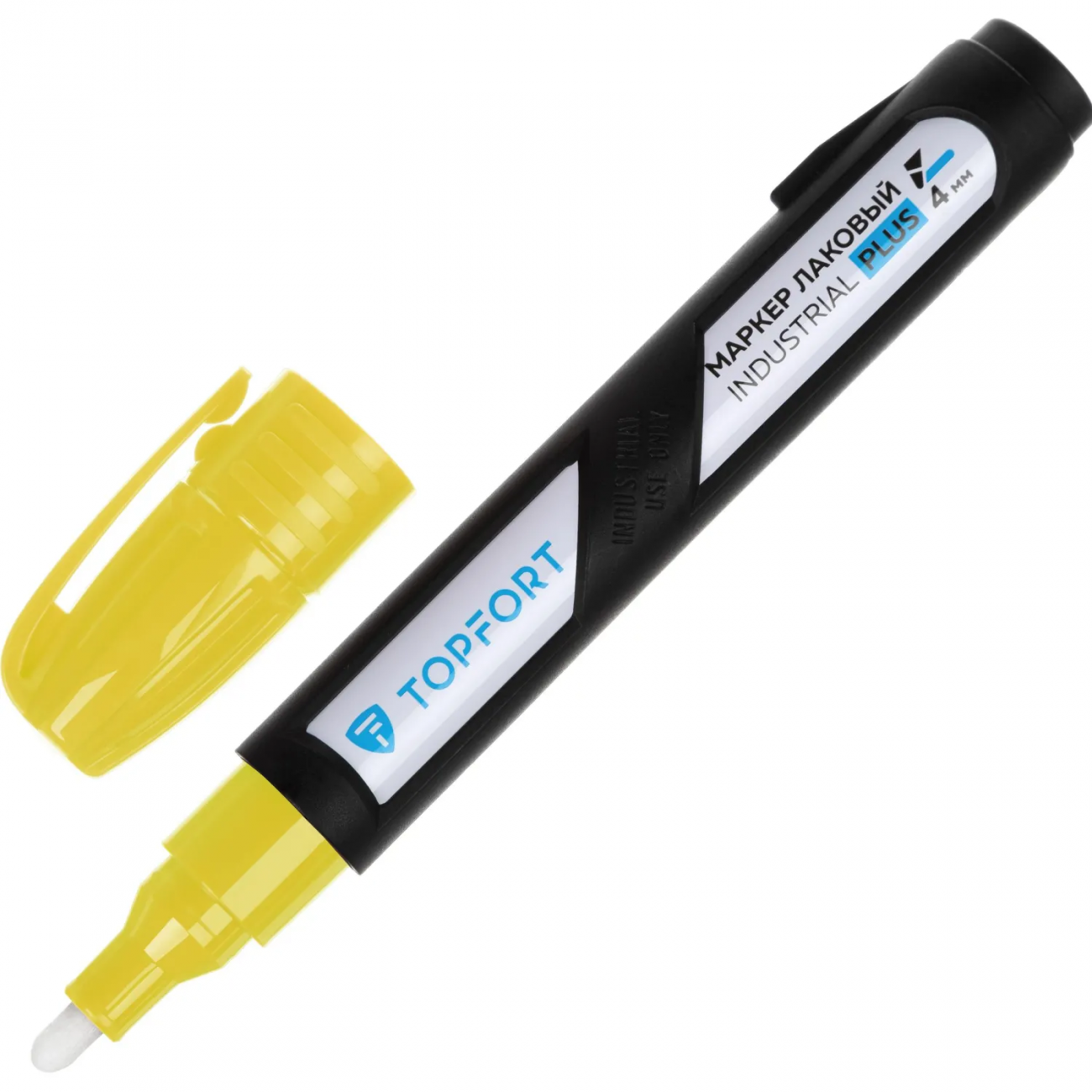 Маркер лаковый Topfort Industrial Plus 4 мм желтый 2096992