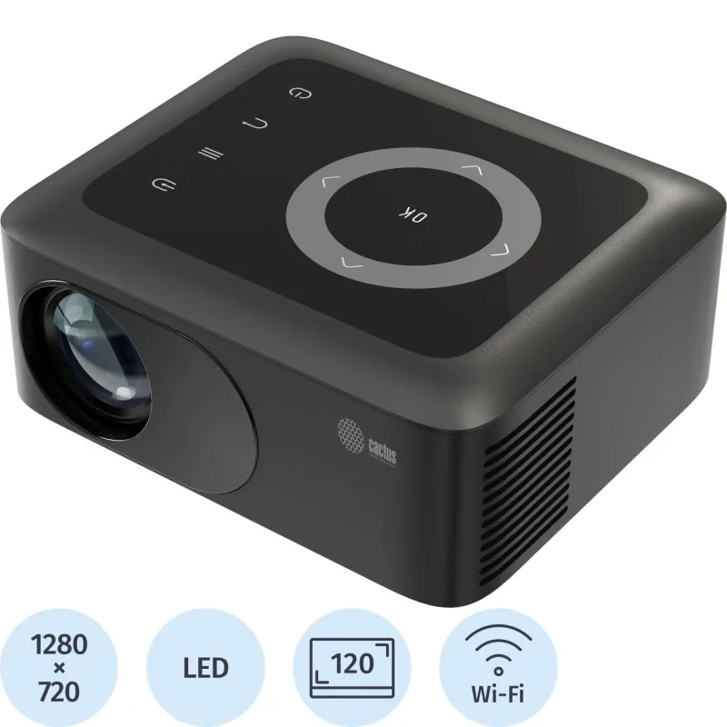 Проектор Cactus CS-PRE.08B.WXGA LCD 1500Lm ANSI 1000:1 1xHDMI 0.5кг 2038749