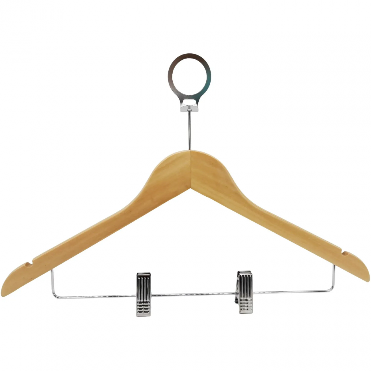 Вешалка-плечики WW_LH078 дерев,плос,метал.клипс,антив,р48-50 нат Комус Мебель 2202388