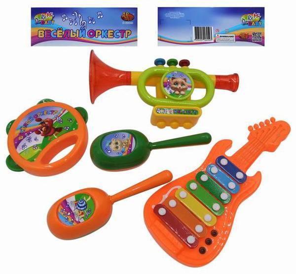 Набор игрушечных музыкальных инструментов, 5 предметов Abtoys Doremi D-00046