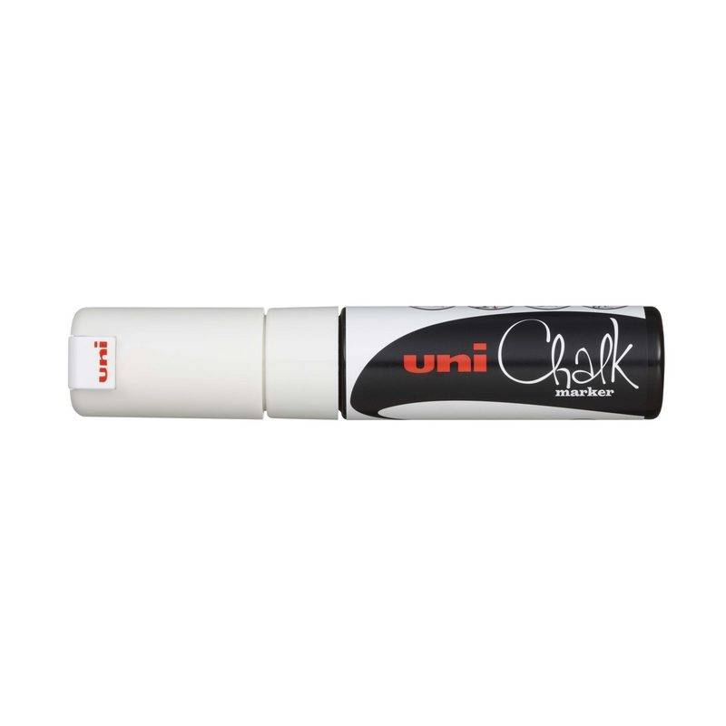 Маркер меловой Uni Chalk белый (толщина линии 8 мм) 719212