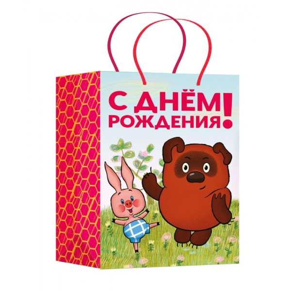 Пакет подарочный Союзмультфильм матовый, размер Мl, Винни Пух Чудо праздник PML-122041-VP