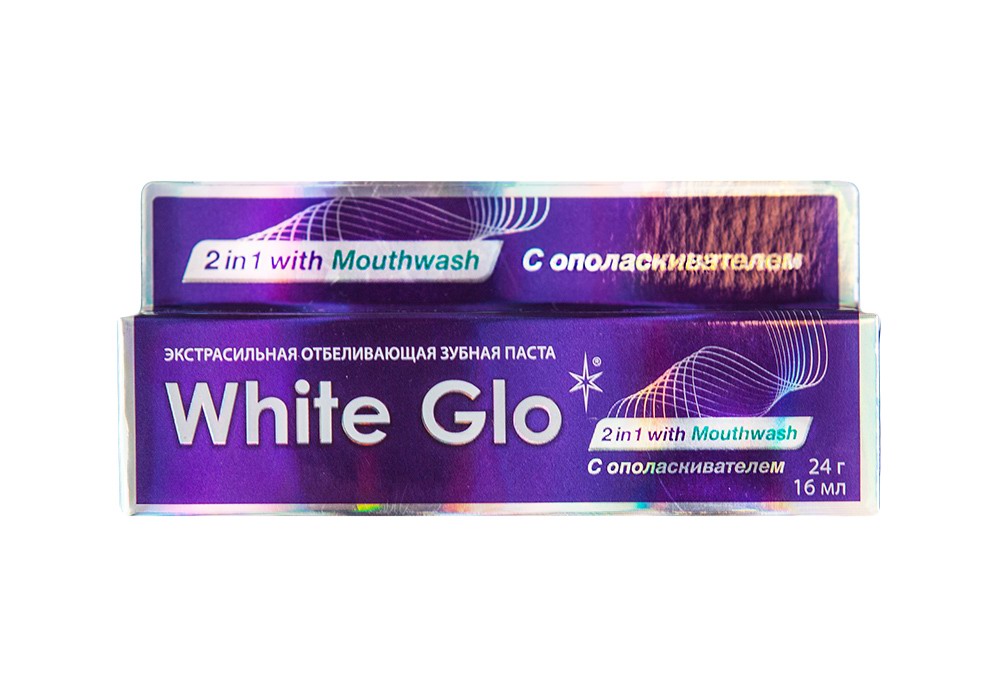 Зубная паста White Glo отбеливающая 2в1 с ополаскивателем для полости рта 24 гр W8876